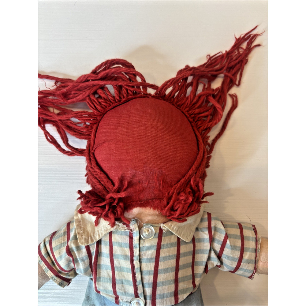 Vintage Knickerbocker Raggedy Ann Doll Plush Overalls Outfit Classic - Picture 9 of 16